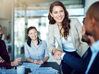 people in a business meeting