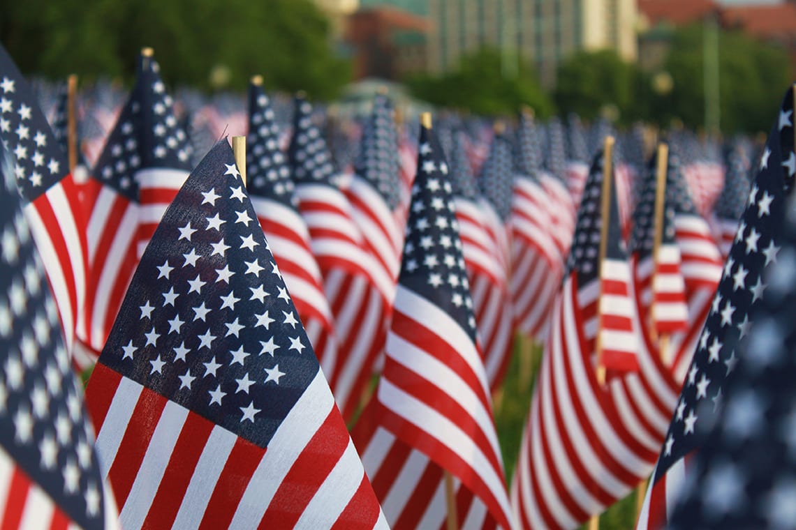 American flags