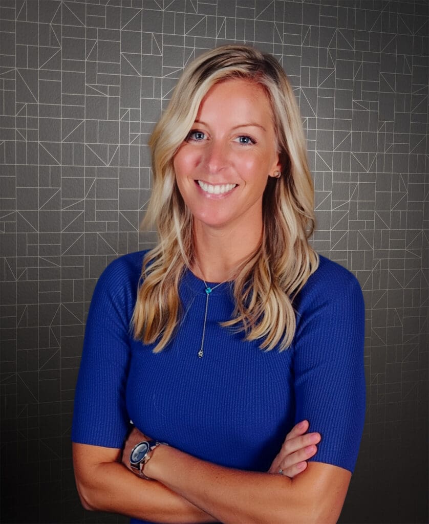 Professional portrait of a blonde woman at Planned Companies in Parsippany, NJ